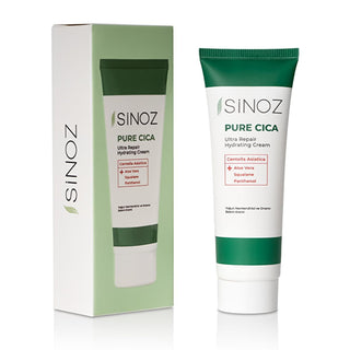 Sinoz Pure Cica Cream: Intensive Hydration & Repair - Soothing Centella Asiatica, Squalane & Aloe Vera -  Sensitive Skin Moisturizer, Post-Procedure Care Sinoz Cica Cream: Soothe & Repair Skin - Sensitive Skin Moisturizer Cica cream, Centella Asiatica cream, Soothing moisturizer, Repairing skin cream, Sensitive skin moisturizer, Post tattoo care cream, Post shave balm, Post laser treatment cream, Squalane moisturizer, Aloe vera face cream, facial moisturizer, dry skin, irritated skin, redness relief, skin b
