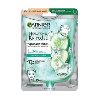 Garnier Hyaluronik Kriyojel Anti-Fatigue Cooling Face Mask with Hyaluronic Acid & Cucumber Extract Garnier Hyaluronik Kriyojel Cooling Face Mask - Anti-Fatigue & Hydrating Garnier Hyaluronik Kriyojel Face Mask, Anti-Fatigue Face Mask, Cooling Face Mask, Hyaluronic Acid Face Mask, Cucumber Extract Face Mask, Face Masks, Skincare, Hydrating Face Masks, Cooling Skincare, Garnier Skincare, Hyaluronic Acid Skincare, Cucumber Extract Skincare, Refreshing Skincare, Anti-Aging Skincare
