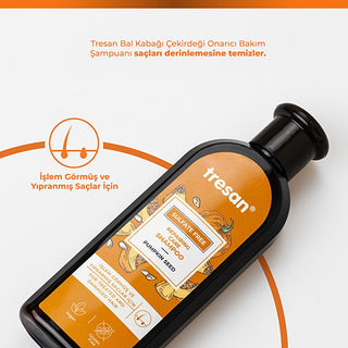 Tresan Sulfate-Free Repair Shampoo with Pumpkin Seed Oil - Gentle, Nourishing, and Natural Hair Care for Damaged Hair Tresan Sulfate-Free Repair Shampoo - Natural Hair Care sulfate-free shampoo, pumpkin seed oil hair care, repair shampoo, natural hair care products, daily use shampoo, gentle hair care, nourishing shampoo, damaged hair repair, weakened hair care, sensitive scalp shampoo, hair care solution, Tresan hair products