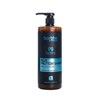 Borthe Borthe Professional P9 Technic Blue Protein Shampoo 1000ml - Nourishing Hair Care for Professionals