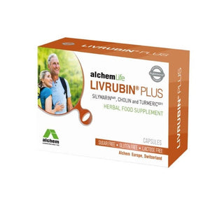 livrubin plus liver support capsules, alchemLife livrubin plus packaging AlchemLife Livrubin Plus - Liver Support | 60 Capsules Livrubin Plus - Liver Support | 60 Capsules livrubin-plus, liver-support, herbal-supplement, health-supplements, alchemLife, plant-extracts, turmeric, milk-thistle, choline, ai-generated