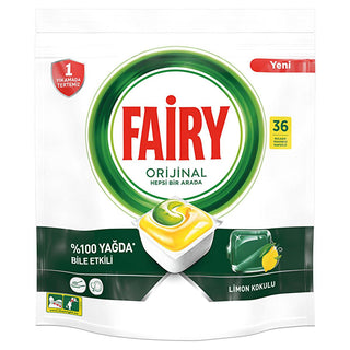 fairy dishwasher detergent capsules lemon scented, packaging of fairy detergent capsules, fairy lemon scented dishwasher detergent in use Fairy Dishwasher Detergent Capsules - Lemon Scent - Powerful Cleaning | 36 Washes Fairy Dishwasher Detergent Capsules - Lemon Scent | 36 Washes fairy, dishwasher-detergent, cleaning-capsules, lemon-scent, powerful-cleaning, stubborn-grease, easy-to-use, kitchen-cleaning, ai-generated, dishwashing
