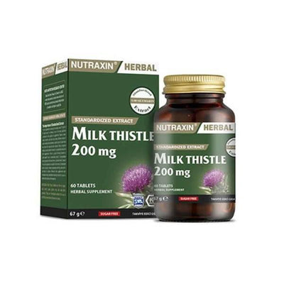 Nutraxin Milk Thistle: Liver Support & Detox - Natural Silymarin Supplement for Liver Health, 60 Tablets