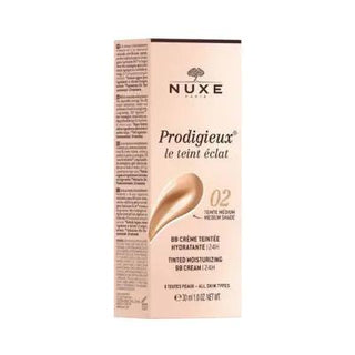 Nuxe Prodigieux Tinted Moisturizing BB Cream 30ml - 02 Medium Shade, Hydrating Makeup for Dry Skin Nuxe Prodigieux BB Cream 30ml - Hydrating Makeup Nuxe Prodigieux, Tinted Moisturizing BB Cream, 02 Medium shade, 30 ml, Moisturizing BB Cream, Hydrating Makeup, Dry Skin Solutions, Sensitive Skin Care, Natural Coverage, BB Cream, Skincare Makeup, Travel Size, Compact Makeup, Everyday Makeup, Natural Finish