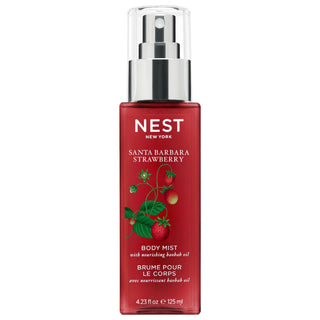 NEST New York Santa Barbara Strawberry Body Mist: Refreshing Fruity Floral Scent with Hydrating Aloe Vera & Baobab Oil; Lightweight Body Spray for Women NEST Strawberry Body Mist: Fruity Floral, Hydrating Aloe & Baobab Santa Barbara Strawberry Body Mist, Strawberry body mist, Fruity floral body mist, Lightweight body spray, Hydrating body mist, Body mist for women, NEST New York body mist, Strawberry peony body mist, Aloe vera body mist, Baobab oil body mist, body mist, fragrance, floral, fruity, strawberry