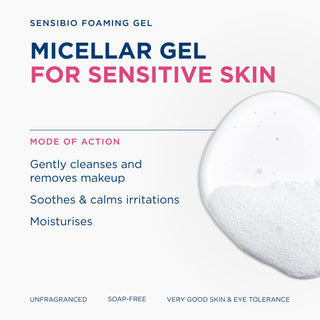 Bioderma Sensibio DS+ Foaming Gel Cleanser - Gentle Sensitive Skin Face Wash 200ml