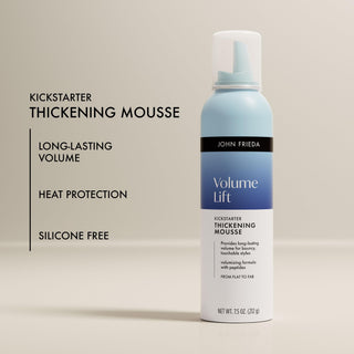 John Frieda Volume Lift Thickening Mousse - Lightweight Hair Volumizer for Fine or Limp Hair, 6.76 fl oz