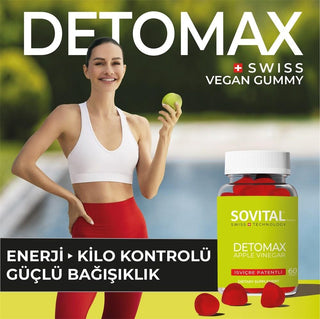 sovital detomax apple vinegar gummies front, sovital detomax apple vinegar gummies back Sovital Detomax Apple Vinegar Gummies - 60 Count Sovital Detomax Apple Vinegar Gummies - 60 Count sovital, apple-vinegar, gummies, health-supplement, detox, vegan, gluten-free, natural-gummies, sugar-free, ai-generated
