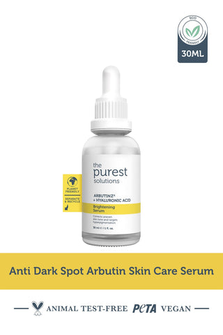 The Purest Solutions Brightening Serum 30ml - Arbutin 2% + Hyaluronic Acid for Even Skin Tone & Radiant Complexion