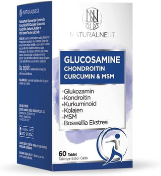 Naturalnest Glucosamine Chondritin Curcumin & MSM 60 Tablets