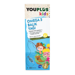 Youplus Kids Omega 3 Fish Oil 150ml Lemon Flavored