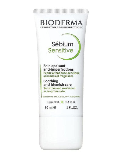 Bioderma Sebium Sensitive 30 Ml - Sensitive Skin Care for Acne-Prone Skin, Hypoallergenic & Fragrance-Free