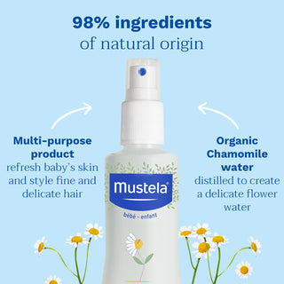 Mustela Natural Body Spray & Hair Styler with Organic Chamomile - Refreshing, 98% Natural Ingredients, Gentle on Skin