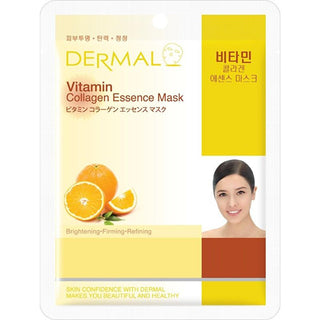 Dermal Vitamin Kolajen Face Mask - Collagen, Vitamin E, Syn-Ake Peptide, Mois...