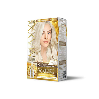 Maxx Deluxe Golden Beauty 24K Hair Dye - Nourishing, Long-Lasting Color with Nano Gold & Golden Shine