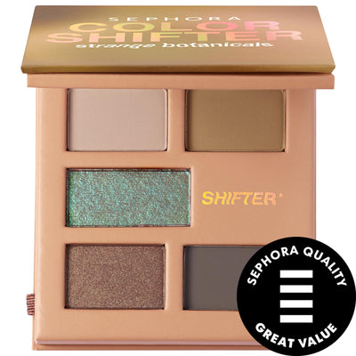 Strange Botanicals Mini Color Shifter Eyeshadow Palette: Transform Your Look with Psychedelic Glitter Topper & Sustainab