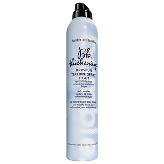 Bumble and bumble Thickening Dryspun Texture Spray Light - Translucent Hair Texturizing Spray for Medium & Thick Hair, Light Hold, Color Safe, UV Protection Bumble and bumble Thickening Dryspun Texture Spray Light - Hair Texturizing Spray hair texturizing spray, light hold styling product, color safe hair spray, UV protection hair care, cruelty-free hair products, hair care, styling products, medium hair, thick hair, texture spray, bumble and bumble, hair volume, natural texture, effortless styles