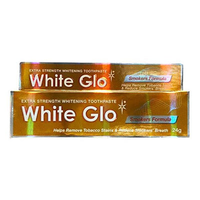 White Glo Whitening Toothpaste for Smokers - Removes Stains & Freshens Breath - 24g