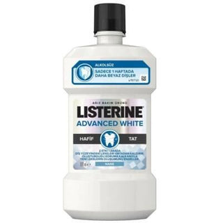 Listerine Advanced White Mild Flavor Mouthwash for Oral Care - 500ml Listerine Advanced White Mouthwash for Whiter Teeth Listerine Advanced White, Mild flavor mouthwash, Oral care mouthwash, Whitening mouthwash, 500 ml mouthwash, Listerine mouthwash, oral care, whitening teeth, mild flavor, dental care, oral hygiene, Listerine Advanced White Mild Flavor