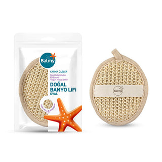 Natural Sisal Oval Bath Scrub - Exfoliating & Acne Control | Eco-Friendly