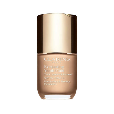Clarins Everlasting Youth Foundation: Long-Lasting, Anti-Aging Fluid Makeup - Shade 105.5 - Achieve a Youthful Complexio