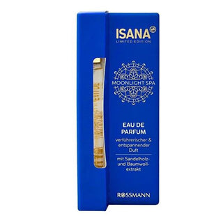 Isana Isana Moonlight Spa Parfüm EDP 10 ml - Luxurious Microplastic-Free Perfume with Sandalwood Scent for Relaxation Isana Moonlight Spa Parfum EDP - Luxurious & Eco-Friendly Isana Moonlight Spa Parfum, EDP fragrance, Microplastic-free perfume, Sandalwood scent, Luxury fragrance for relaxation, Perfume, Fragrance, Relaxation, Spa, Wellness, Eco-friendly, Sustainable, Natural ingredients, Sandalwood extract, Cotton extract, Glycerin, Travel perfume, Gift for her, Gift for him, Aromatherapy