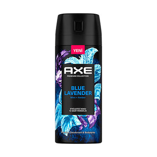 axe premium collection blue lavender deodorant, axe blue lavender deodorant in spray bottle, axe deodorant for men with lavender and mint scent Axe Premium Collection Blue Lavender Deodorant - 72 Hour Protection for Men | 150 ml Axe Premium Collection Blue Lavender Deodorant 150 ml axe, deodorant, blue-lavender, men, body-care, personal-care, fragrance, premium-collection, 72-hour-freshness, ai-generated