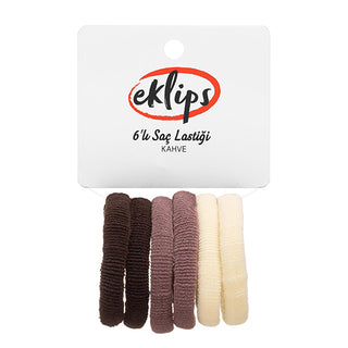 Eklips Brown Hair Ties - 6 Pack Elastic Hair Bands, No Damage Hold, Versatile Hair Accessories for Styling & Everyday Use Eklips Brown Hair Ties - Elastic Bands for All Hair Types hair ties, brown hair ties, hair accessories, elastic hair bands, hair tie set, brown hair elastics, hair styling accessories, hair bands, hair elastics, hair styling, hair organization, hair management, women's accessories, girls hair ties, no-damage hair ties, durable hair ties, everyday hair accessories, simple hair accessories