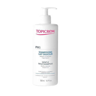 Topicrem Gentle PH5 Moisturizing Shampoo for All Hair Types - 16.91 fl oz Topicrem PH5 Gentle Shampoo - Moisturizing & Gentle Hair Care gentle shampoo, moisturizing shampoo, PH5 shampoo, milk shampoo, Topicrem shampoo, hair care, sensitive scalp, dry hair, all hair types, sulfate-free shampoo, natural shampoo, hair moisturizer, soft hair, elastic hair, healthy hair, hair care routine