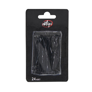 Eklips Black Hair Bobby Pins 24-Pack - Simple Hair Accessories for Secure Styling Eklips Black Hair Bobby Pins 24-Pack hair bobby pins, black hair clips, hair accessories, simple hair pins, hair styling products, hair care, beauty accessories, hair management, styling tools