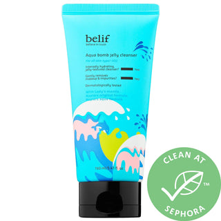 belif Aqua Bomb Hydrating Jelly Cleanser - Gentle Makeup Remover for Normal, Combination & Oily Skin belif Aqua Bomb Hydrating Jelly Cleanser - Gentle & Hydrating hydrating jelly cleanser, gentle cleanser for normal combination oily skin, belif Aqua Bomb Jelly Cleanser, makeup remover cleanser, non-stripping moisturizing cleanser, skincare, face wash, facial cleanser, gentle makeup removal, pore minimization, eco-friendly packaging, recyclable packaging, normal skin, combination skin, oily skin, dryness sol