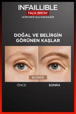 L'Oreal Paris Infaillible Faux Brow: Ultra-Fine Blonde Eyebrow Pencil for Natural, Long-Lasting Definition | Precise Brow Filler & Definer L'Oreal Blonde Eyebrow Pencil | Ultra-Fine Tip, Natural Definition eyebrow pencil, blonde eyebrow pencil, ultra fine eyebrow pencil, long lasting eyebrow pencil, natural looking eyebrows, eyebrow filler, brow definer, Loreal eyebrow pencil, blonde brow pencil, thin eyebrow pencil, eyebrow makeup, blonde brows, fine tip brow pencil, smudge-proof eyebrow pencil, easy to ap