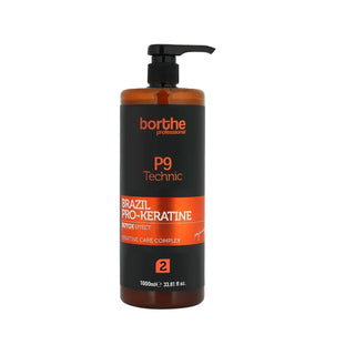 Borthe P9 Technic Brazil Pro Keratine Complex Keratin Hair Treatment - 1000ml Professional Hair Straightening Product Borthe Keratin Hair Treatment - Professional Straightening keratin hair treatment, hair straightening product, professional hair care, Borthe P9 Technic, Brazil Pro Keratine Complex, hair nourishment, frizz reduction, salon-grade hair care, keratin complex, hair smoothing, professional hair straightening, curly hair solution, wavy hair solution, 1000ml hair treatment