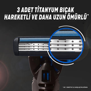 Bic Flex3 Hybrid Razor with Titanium Blades - Ergonomic Handle, Recyclable, Sensitive Skin Shaving Solution for Men Bic Flex3 Hybrid Razor - Titanium Blades for Men razor with titanium blades, shaving kit for men, ergonomic handle razor, recyclable shaving products, sensitive skin shaving solution, men's grooming, shaving essentials, eco-friendly razors, titanium razors, men's shaving kit, close shave razor, comfortable shaving experience, sustainable shaving products