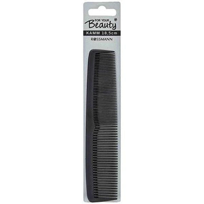 For Your Beauty Black Hair Comb - 7.28" Detangling & Styling - Durable, Lightweight, Travel-Friendly