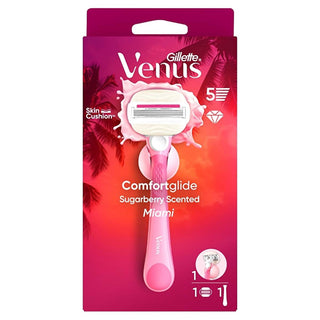 Gillette Venus ComfortGlide Sugarberry Women's Razor - 5 Blades for Smooth, Sensitive Skin & Lasting Comfort Gillette Venus Razor - Smooth Shave for Sensitive Skin women's razor, razor for women, Venus razor, Gillette Venus, razor for sensitive skin, sugarberry razor, ComfortGlide razor, women's shaving, female hair removal, women's hair removal, shaving razor, razor blades, sugarberry scent, sensitive skin razor, ergonomic razor, metal handle razor, best women's razor, smooth shave, close shave, irritation