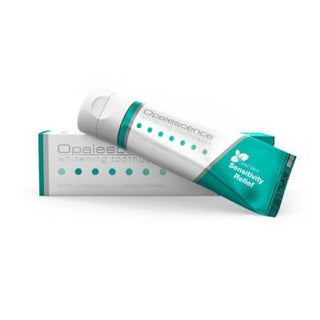 Opalescence Sensitivity Relief Toothpaste for Sensitive Teeth - Vegan, Gluten-Free, Cool Mint Flavor - 133g Opalescence Sensitivity Relief Toothpaste - Vegan & Gluten-Free sensitive teeth toothpaste, whitening toothpaste, vegan oral care, gluten-free toothpaste, sodium fluoride toothpaste, cool mint toothpaste, oral care for sensitive teeth, vegan toothpaste, gluten-free oral care, Kosher toothpaste, toothpaste for everyday use, sensitivity relief toothpaste
