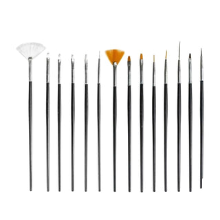 Nascita Nail Brush Set - 15 Piece Black Nail Brushes for Nail Care & Art - Professional Nail Art Supplies Nascita 15-Piece Nail Brush Set for Nail Art & Care nail brush set, black nail brushes, nail care tools, nail art supplies, Nascita nail brushes, nail care, nail art, beauty tools, cosmetics, salon essentials, nail technician tools