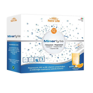 new life minerlyte hydration packets, minerlyte electrolyte drink sachets, orange flavored electrolyte supplement New Life Minerlyte - Electrolyte Drink Packets | 12 Sachets New Life Minerlyte - Hydration Packets | 12 Sachets minerlyte, electrolyte-drink, hydration, vitamin-b, health-supplement, sports-drink, portable-hydration, new-life, immunity-boost, ai-generated