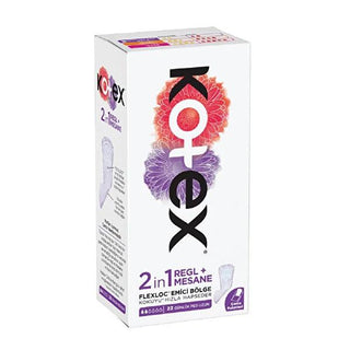 Kotex 2 in 1 Sanitary Pads for Menstrual & Bladder Leakage Protection - 22 Count Kotex 2 in 1 Sanitary Pads - Menstrual & Bladder Protection sanitary pads, menstrual protection, bladder leakage protection, Kotex, 2 in 1 sanitary pads, feminine hygiene, women's health, leakage protection, comfort, confidence, FLEXLOC technology, hygiene products, women's hygiene, period protection, incontinence protection