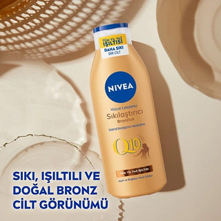 Nivea Nivea Q10 Firming & Tanning Body Lotion - Moisturizing, Sunless Tan, Firming Body Care for Fair to Medium Skin Tones Nivea Q10 Firming Body Lotion - Moisturizing Sunless Tan Nivea Q10 Firming Body Lotion, Sunless Tanning Lotion, Moisturizing Body Cream, Firming Body Care, Dermatologically Tested Body Lotion, Body Moisturizer, Sunless Tan, Firming Body Lotion, Body Care, Skincare, Cosmetics, Beauty Products, Fair Skin, Medium Skin Tones, Sensitive Skin, Hydrating Body Lotion, Floral Scent, Q10, Lotus F