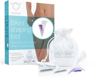 ladyshape bikini shaping tool triangle, triangle bikini shaping tool with razors, waterproof storage case for bikini grooming tool LADYSHAPE Bikini Shaping Tool - Triangle | Perfect for Women LADYSHAPE Bikini Shaping Tool - Triangle bikini-shaping-tool, grooming-tools, lad shape, women-grooming, triangle-shaving-tool, bikini-grooming, personal-care, gift-idea, bathroom-accessories, ai-generated