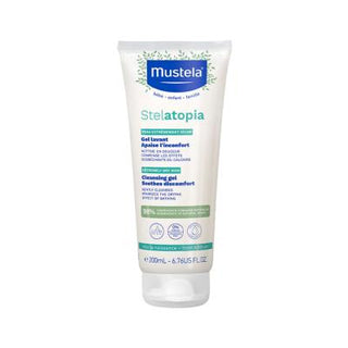 Mustela Stelatopia: Gentle Cleansing Gel for Dry, Eczema-Prone Baby Skin - Soothe & Nourish (200ml) Mustela Stelatopia Cleansing Gel: Gentle Baby Wash for Dry Skin Mustela Stelatopia Cleansing Gel, baby cleansing gel, dry skin baby wash, eczema baby wash, sensitive skin baby wash, baby bath products, newborn cleansing gel, Stelatopia cleansing gel, baby wash, baby soap, Stelatopia, dry skin, eczema, sensitive skin, baby skincare, newborn skincare, baby bath, bath products, gentle cleansing, moisturizing bab