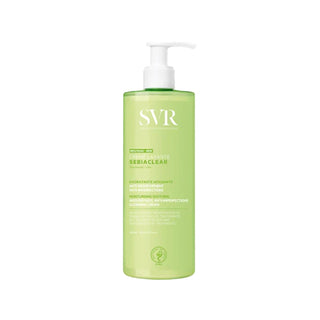 SVR Sebiaclear Gentle Facial Cleanser for Sensitive, Oily, Acne-Prone Skin | Cleanses Impurities, Controls Oil (13.53 fl oz) SVR Sebiaclear Gentle Facial Cleanser | Sensitive & Oily Skin facial cleanser, sensitive skin cleanser, oily skin cleanser, acne prone skin cleanser, gentle face wash, SVR Sebiaclear, face cleanser 400ml, gentle cleanser, face wash, skin care, sensitive skin, oily skin, acne prone skin, large size, value size, impurities, excess oil, dryness, irritation, redness, blackheads, blemishes