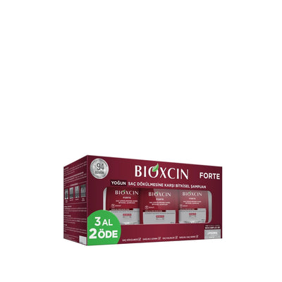 Bioxcin Forte Anti-Hair Loss Shampoo - 3x300ml Bulk Pack