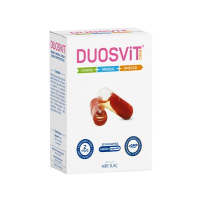 NBT Life Duosvit DHA Dietary Supplement - Omega-3 Fish Oil Capsules with 16 Vitamins & Minerals, Gluten-Free, Sugar-Free