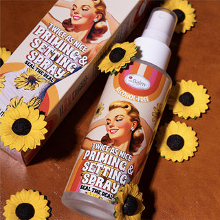 theBalm Twice as Nice: Makeup Setting Spray & Primer - Alcohol-Free, Vitamin B5 & Caffeine - Long Lasting, Flawless Finish theBalm Twice as Nice Setting Spray - Long Lasting Makeup makeup setting spray, makeup primer, alcohol-free setting spray, vitamin B5 setting spray, caffeine setting spray, theBalm setting spray, long lasting makeup spray, makeup finishing spray, primer and setting spray, face mist, setting spray, primer, alcohol-free, vitamin B5, caffeine, theBalm, long lasting, finishing spray, theBal