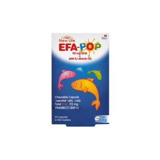 New Life Efa-Pop Omega-3 Supplement for Kids: Chewable Fish Oil Capsules with Vitamin D for Brain Health & Strong Bones - Fruit Flavored, Easy to Take Omega-3 for Kids: New Life Efa-Pop for Brain & Bone Health Omega-3 supplement for kids, Chewable fish oil capsules, Vitamin D for children, DHA supplement for brain health, Fish oil for children's health, EFA supplement for kids, Omega 3 600 IU, Chewable Omega 3, Kids vitamin supplements, Children's chewable vitamins, Omega-3, Vitamin D, DHA, Fish Oil, EFA, c