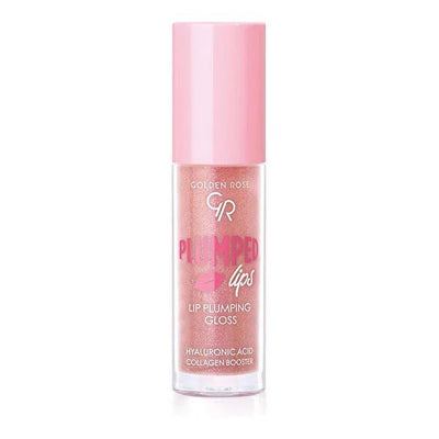 Golden Rose Lip Plumping Gloss - Hydrating, Plumping Effect with Hyaluronic Acid & Ginger Oil