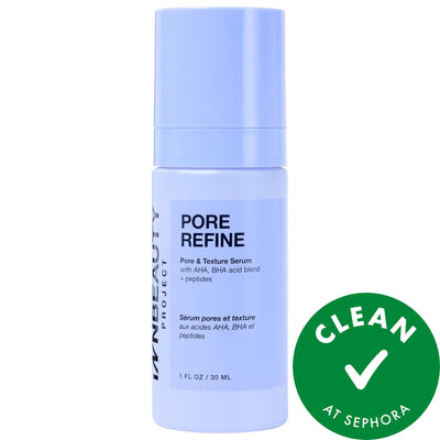 Pore Refine Pore Shrinking & Texture Smoothing Serum - Clinically Proven AHA BHA Serum for Acne-Prone Skin, Vegan & Crue